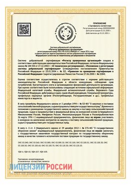 Приложение к сертификату для ИП Кузнецк Сертификат СТО 03.080.02033720.1-2020